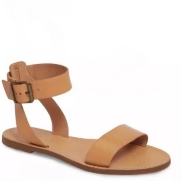Madewell The Boardwalk Ankle Strap Sandal Leather Brown Shoe Sz 8 - Picture 11 of 11